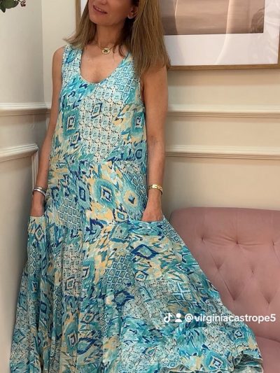 Vestido  Encarna azul