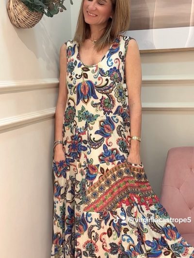 Vestido Margarita crudo